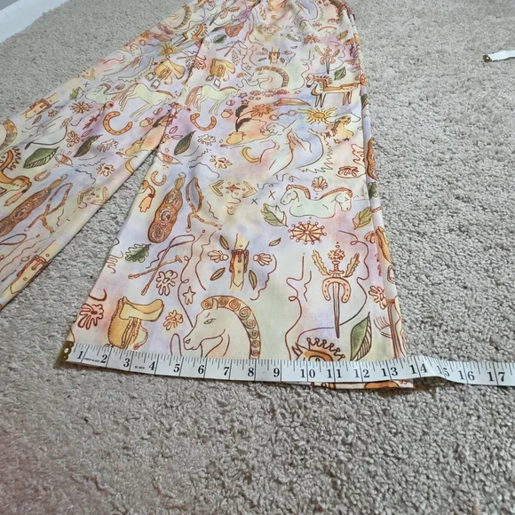 Beulah Style Horse Print   Pleated Wide Leg Pants Sz L - Picture 3 of 8